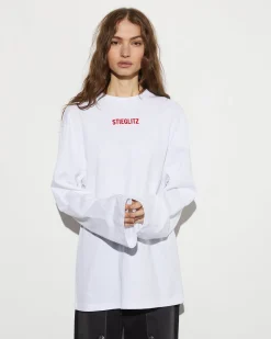 STIEGLITZ Chessa Wide Skate Longsleeve | White^DAMES Longsleeves, Blouses & Pullis