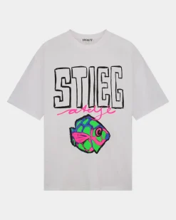 STIEGLITZ Elena Oversized T-shirt | White^DAMES T-Shirts & Tops