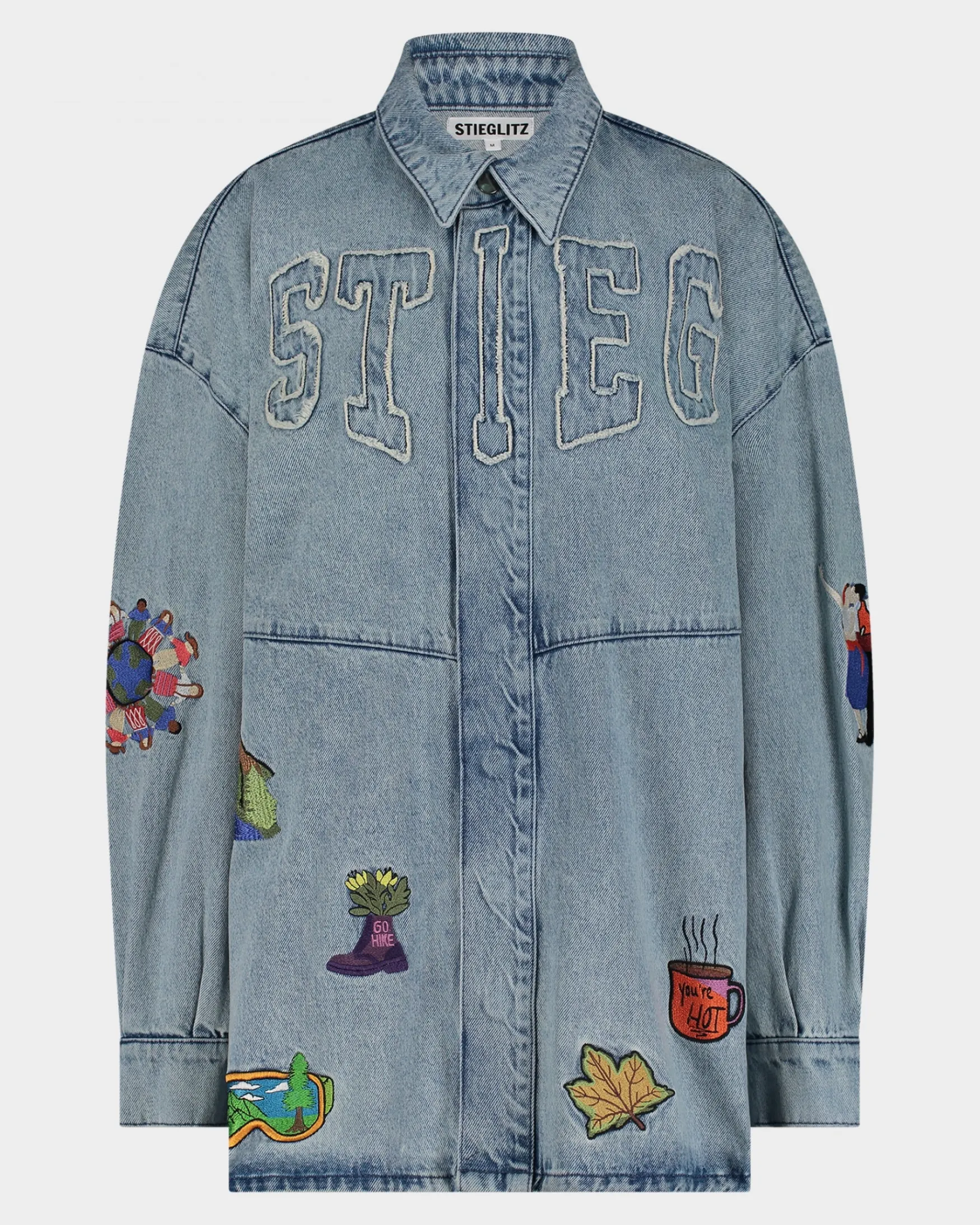 STIEGLITZ Luka Denim Blouse | Denim Blue^DAMES Jacks|Longsleeves, Blouses & Pullis