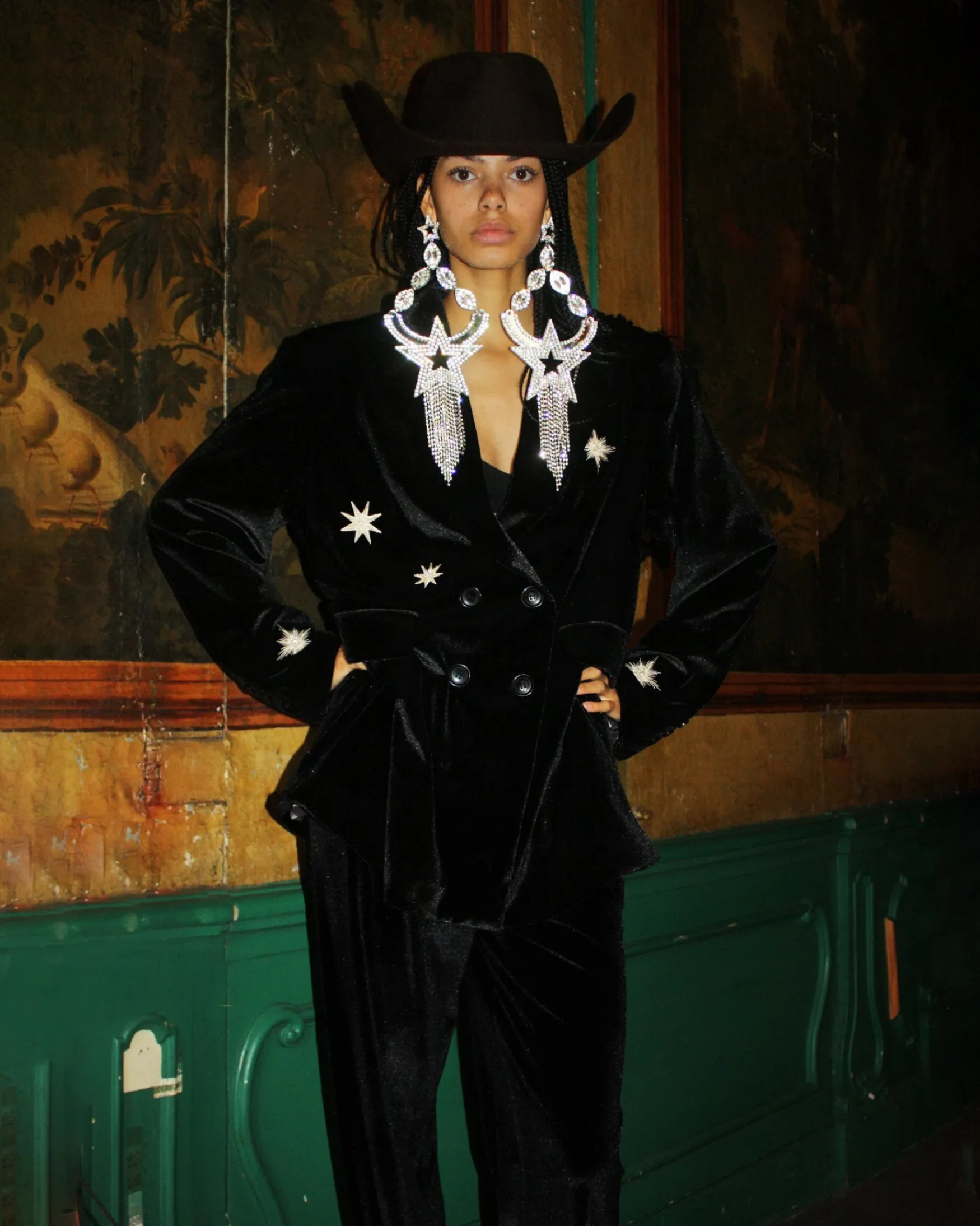 STIEGLITZ Natalia Velvet Broek | Black^DAMES Broeken