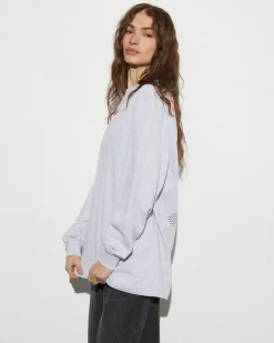 STIEGLITZ Tereza Skate Longsleeve | Melange Grey^DAMES Longsleeves, Blouses & Pullis