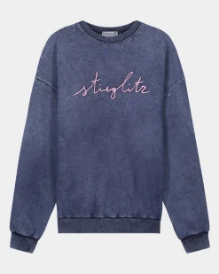 STIEGLITZ Worn Out Sweater | Washed Blue^DAMES Sweaters